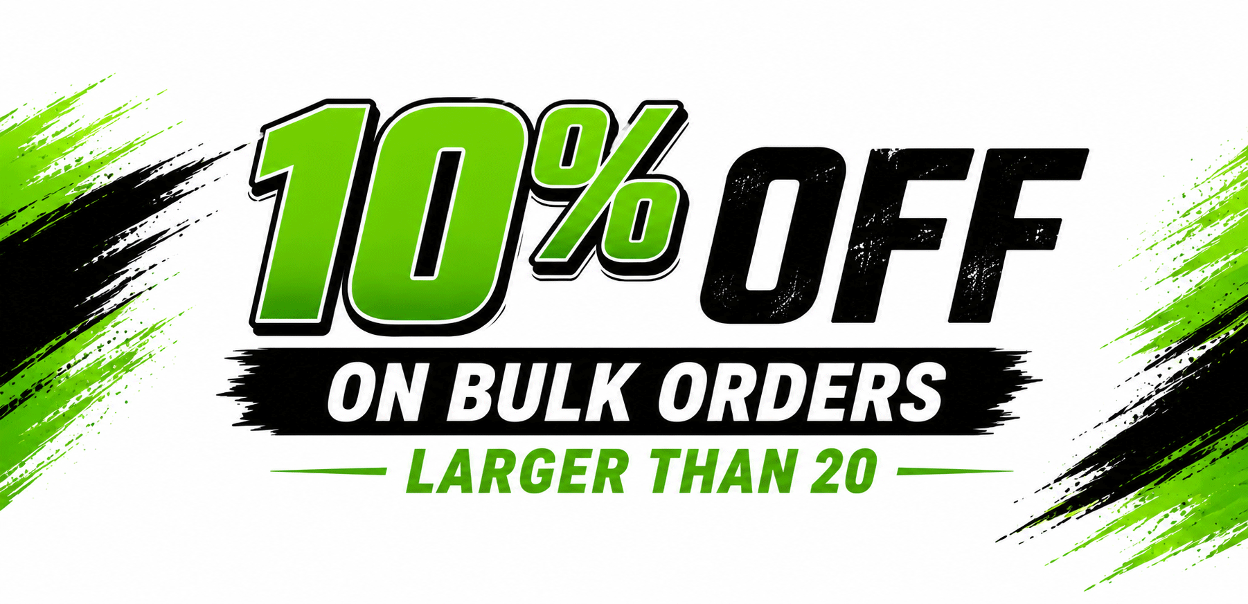 An additional 10% off will be applied automatically at checkout for orders larger then 20.